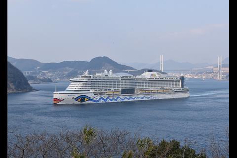 The 'AIDAprima', the first of six cruiseships ordered by Carnival Corp - for for the AIDA brand - to incorporate LNG-burning engines